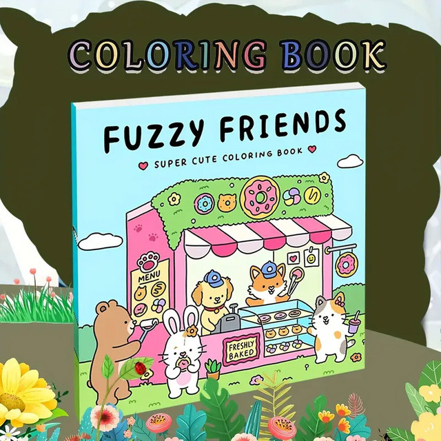 FUZZY HYGGE Malbuch mit einfachen Mustern für Erwachsene in Multicolour - Bild 1