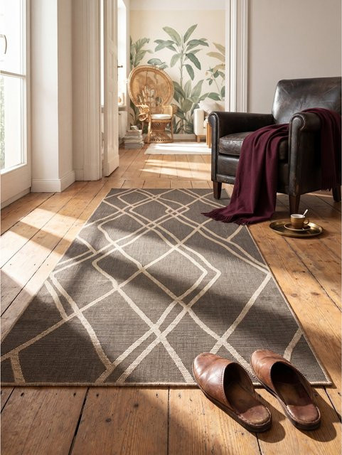 Läufer Flachgewebe Kadima Design Schwarz B/L: 80 x 200 cm - Bild 1