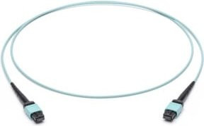 Corning LWL-Patchkabel 8F MPO PC OM4 in Türkis, Länge: 3 m - Bild 1