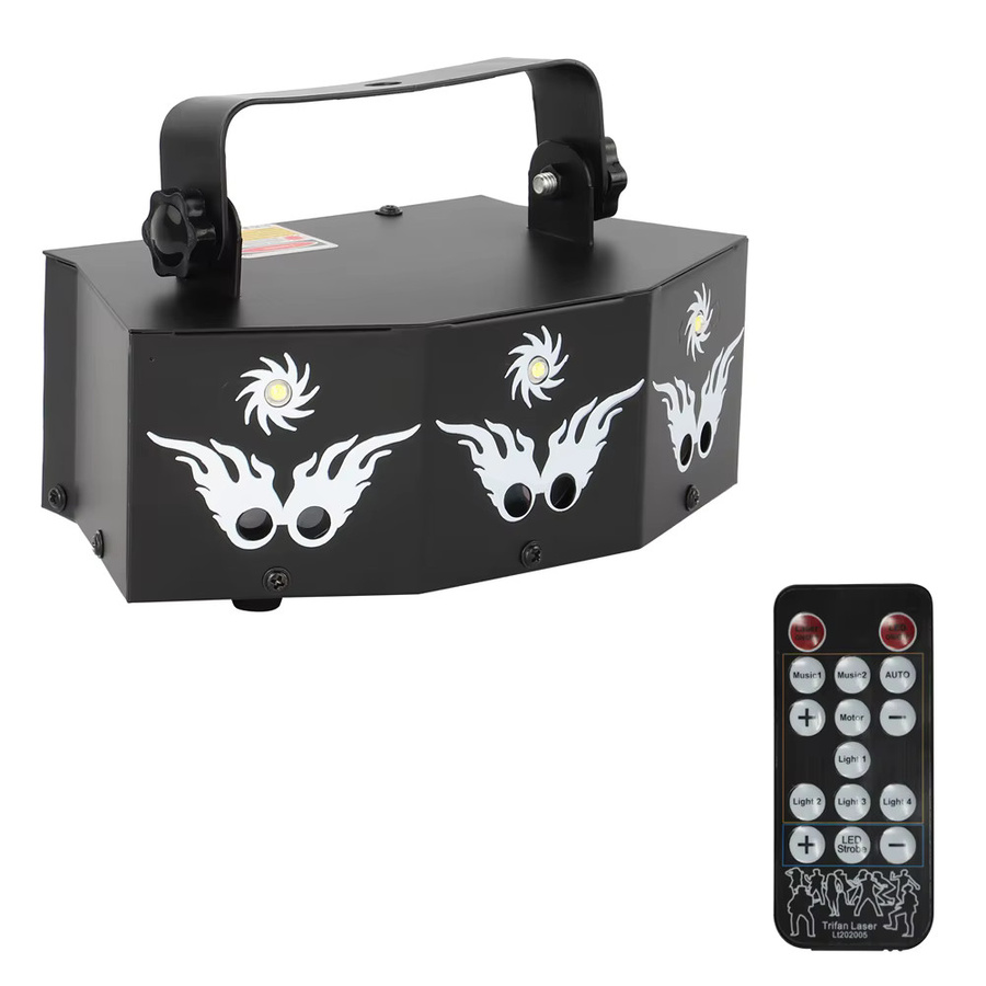 U'King 9-Augen-Projektoreffekt RGB Party-Licht mit Fernbedienung und DMX512 für DJ, Disco und Hochzeit, Multicolor - Bild 4