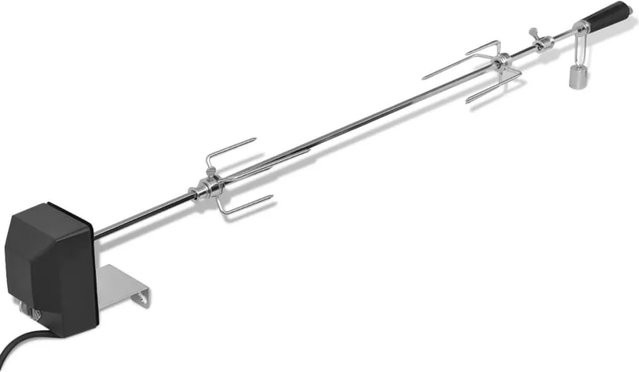 vidaXL Grillspieß mit Motor aus Stahl in Silber, Länge: 1000 mm - Bild 1