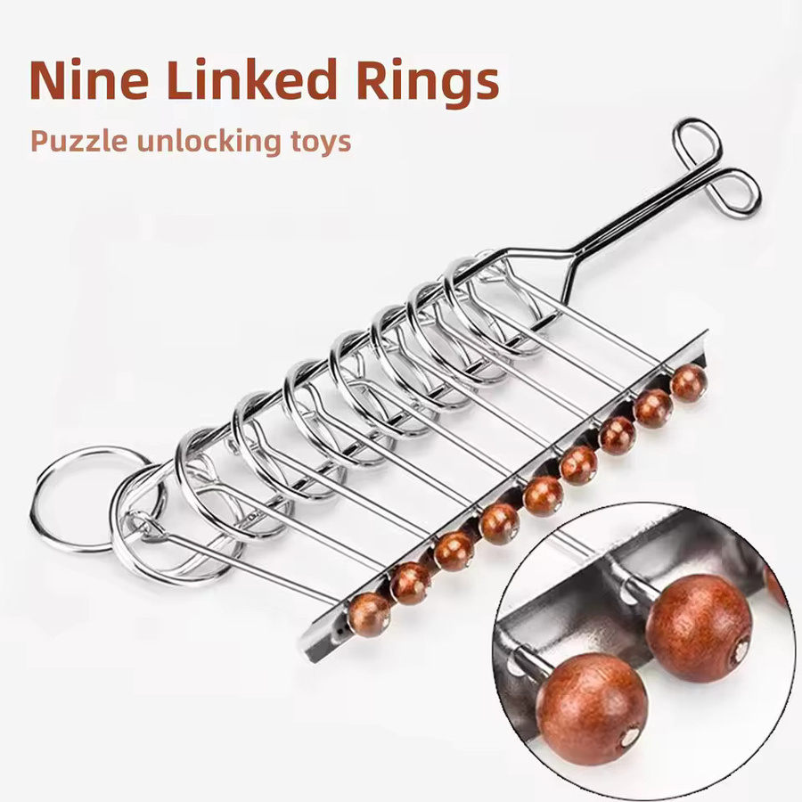 Meade Nine-Link-Serie Puzzle-Set, 8-teilige Metallschnalle, abnehmbare Schnalle - Bild 2