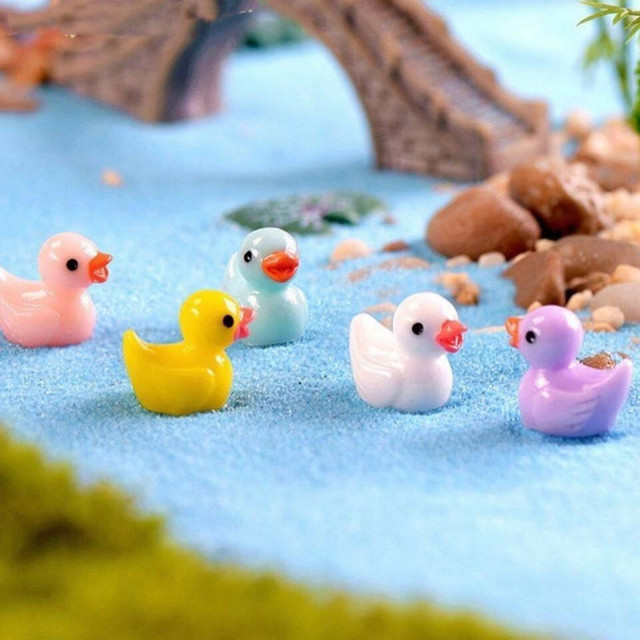 Mini Gelbe Ente Ornament, Miniatur Figuren, 10-teiliges Set - Bild 1
