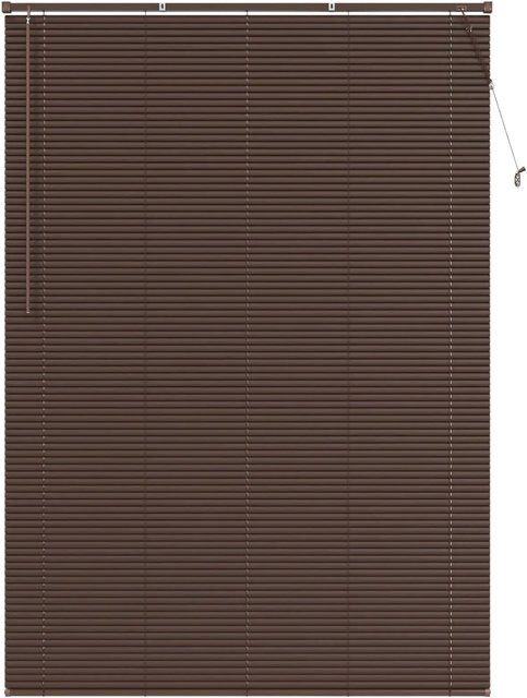 vidaXL Venetianer Jalousie Dunkelbraun mit Muster aus PVC, B/H: 160 x 213 cm - Bild 1