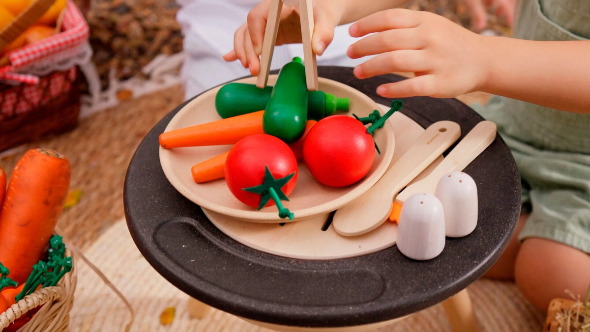 PlanToys Obst & Gemüseset, Holz, ab 1,5 Jahre - Bild 2
