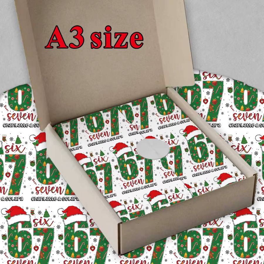 3 Blatt personalisiertes handgefertigtes Weihnachtspapier mit Namen in Mehrfarbig für deine Weihnachtsdekoration - Bild 5