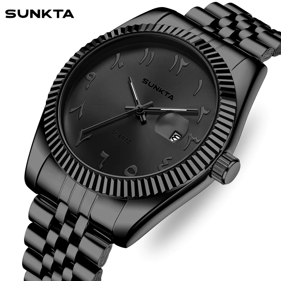 SUNKTA Armbanduhr, Quarz, Edelstahl, Schwarz, Herren - Bild 6