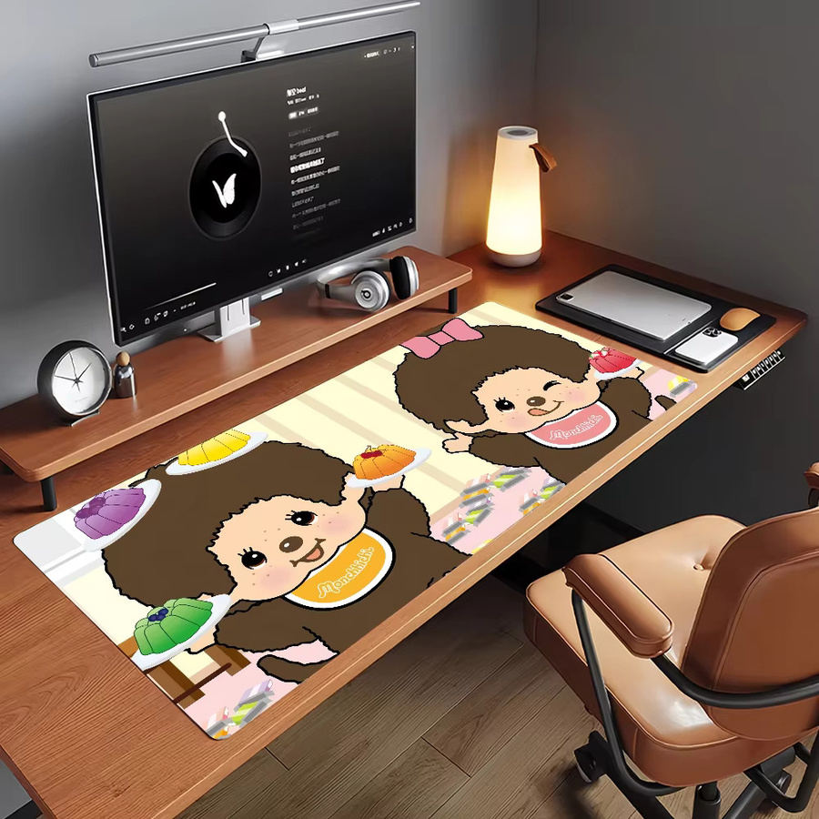 Cartoon M-Monchhichi-S Mauspad rutschfeste Gamer-Computermatte in Multicolour für Schreibtisch und Laptop - Bild 2
