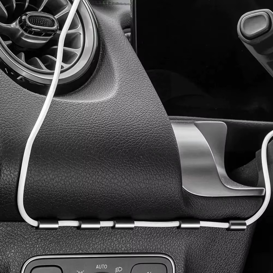 YouGallop Multifunktionaler Kabelhalter in Schwarz zur Aufbewahrung von Auto-Navigation, Autoladegerät und Datenkabeln - Bild 4