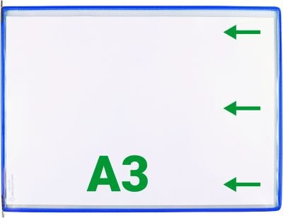 Tarifold Sichttafel DIN A3 quer in Blau, 10 Stück mit Metalldrehzapfen für alle Trägersysteme - Bild 1