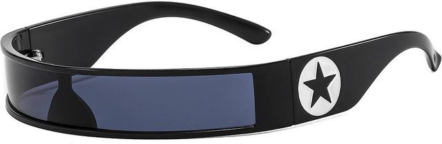 Yiran Sonnenbrille Cyclops Visier, schmal, Vollrand, Schwarz, Herren - Bild 1