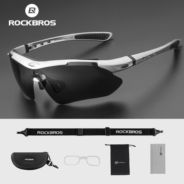 ROCKBROS Sportsonnenbrille, Vollrand, Kunststoff, polarisiert - Bild 1