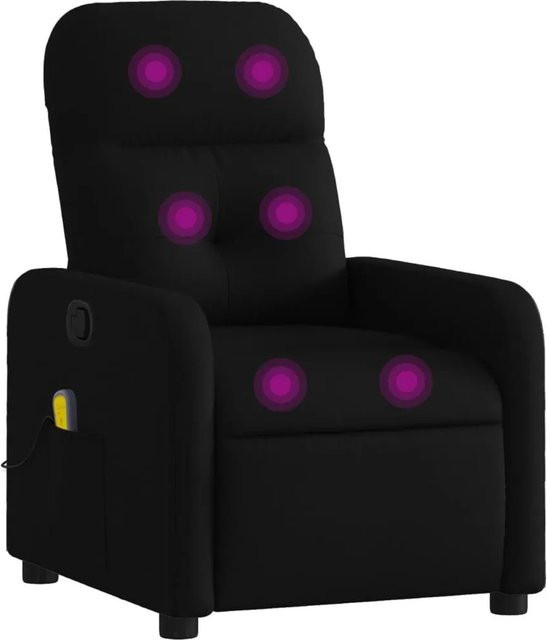 vidaXL Massage-Relaxsessel in Schwarz mit Stoffbezug und Armlehnen - Bild 1