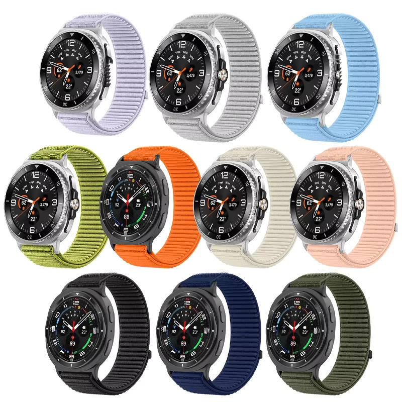 Uhrenarmband Nylon, Klettverschluss, Samsung Galaxy Watch 8 40/44 mm, 46 mm, Unisex - Bild 3