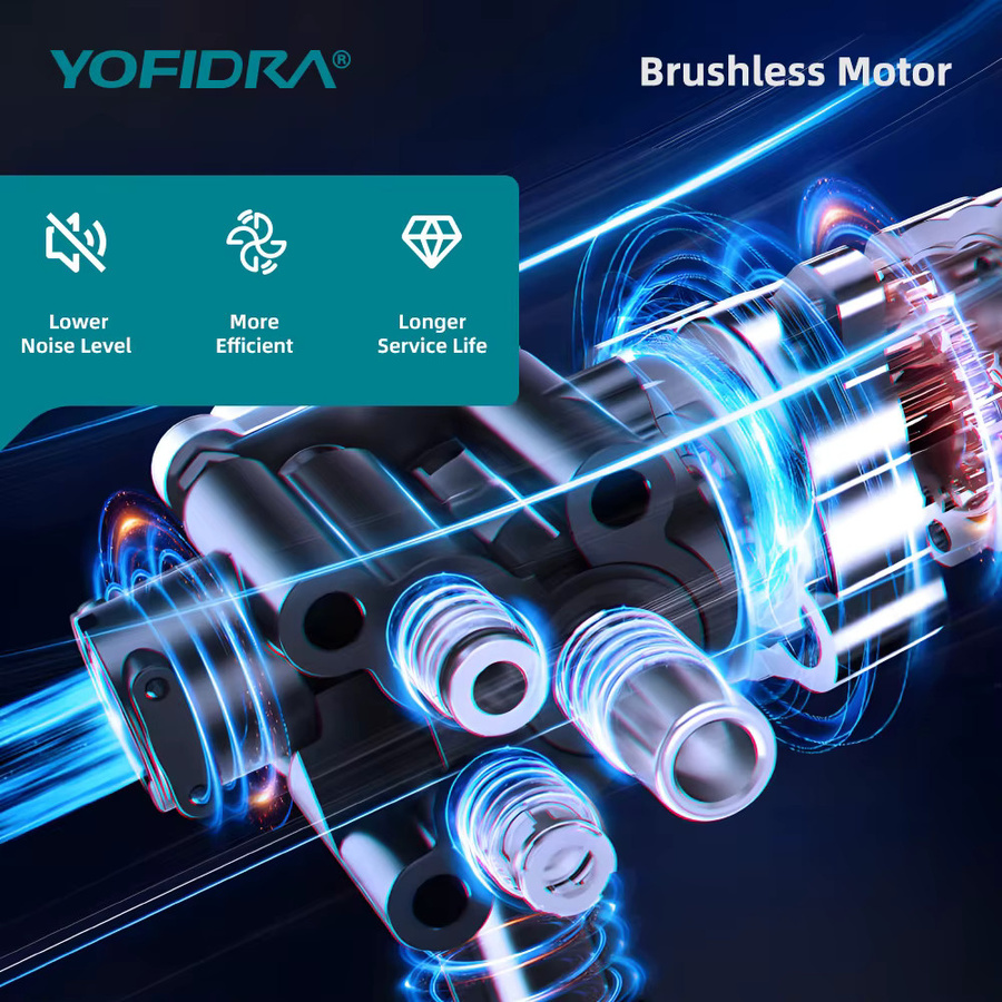 YOFIDRA Bürstenloser Hochdruckreiniger Elektrische Wasserpistole mit Eimer in Schwarz für Makita 21V Akku - Bild 3