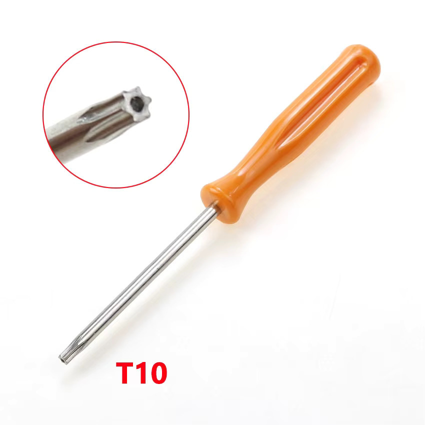 JCD Sicherheits-Schraubendreher Torx T6 T8 T10 in Orange für Xbox One, 360-Serie, PS3, PS4 und PS5 zur Reparatur und zum Öffnen von Geräten - Bild 1