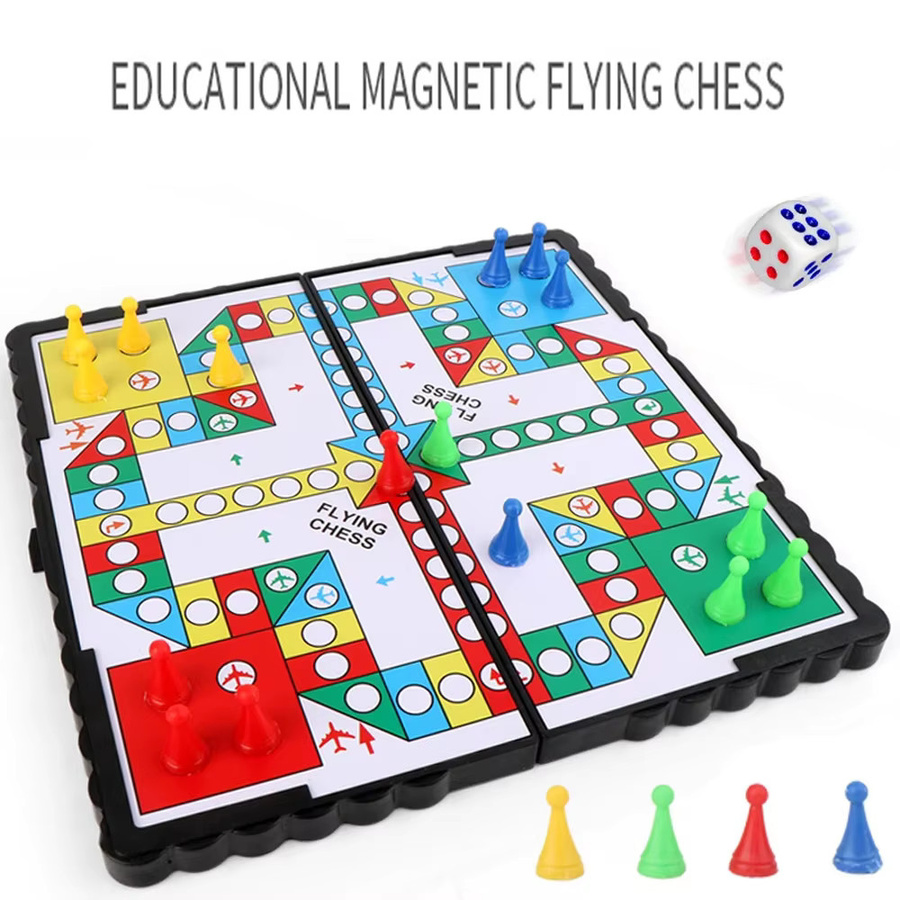 Ninth World Magnetische Faltbare Fliegende Schach Kriechende Matte Ludo, Brettspiel-Set - Bild 2