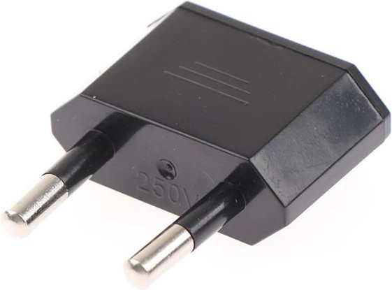 Shunhong meeting US-zu-EU Reise-Stecker-Adapter 2-polig, Schwarz - Bild 1