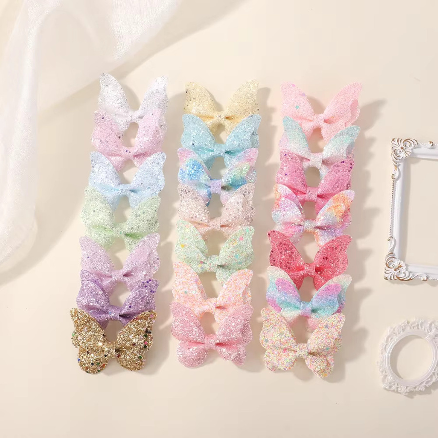 BABY BOWS Glitter Schmetterling Haar Clips, 20 Stück, Kinder - Bild 1