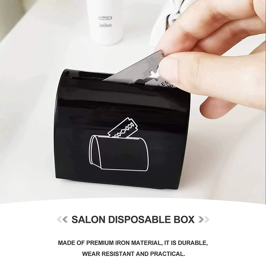 Sharps Aufbewahrungsbox für Rasiermesser und Rasierklingen in Schwarz für professionelle Friseure - Bild 2
