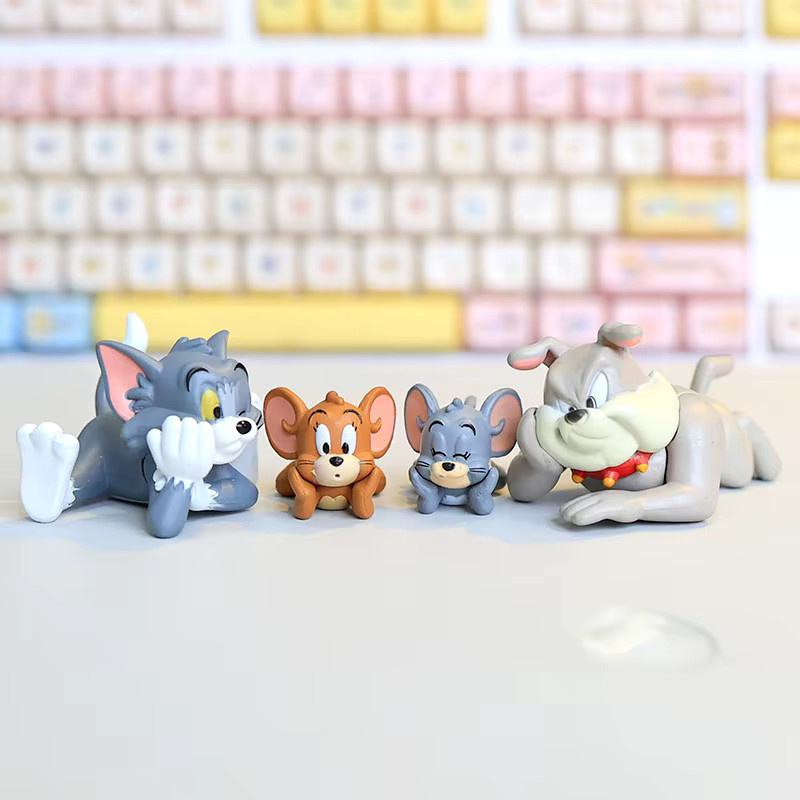 HUGKIS Tom und Jerry Figuren, 4-teiliges Set, Tiere, Kunststoff - Bild 2