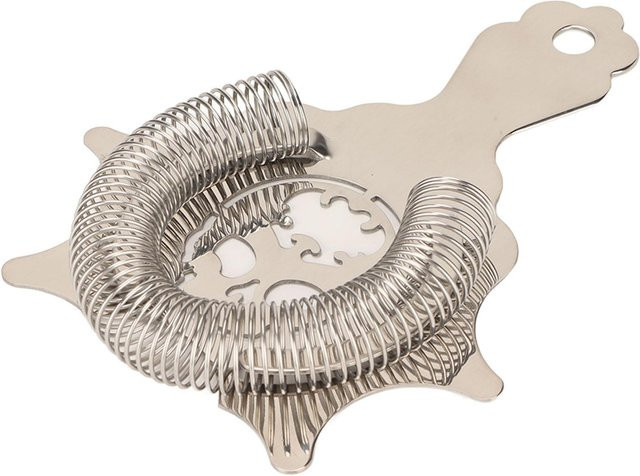 CosyHome Cocktail Sieb aus Edelstahl mit feinem Netz in Beige und Silber - Bild 1