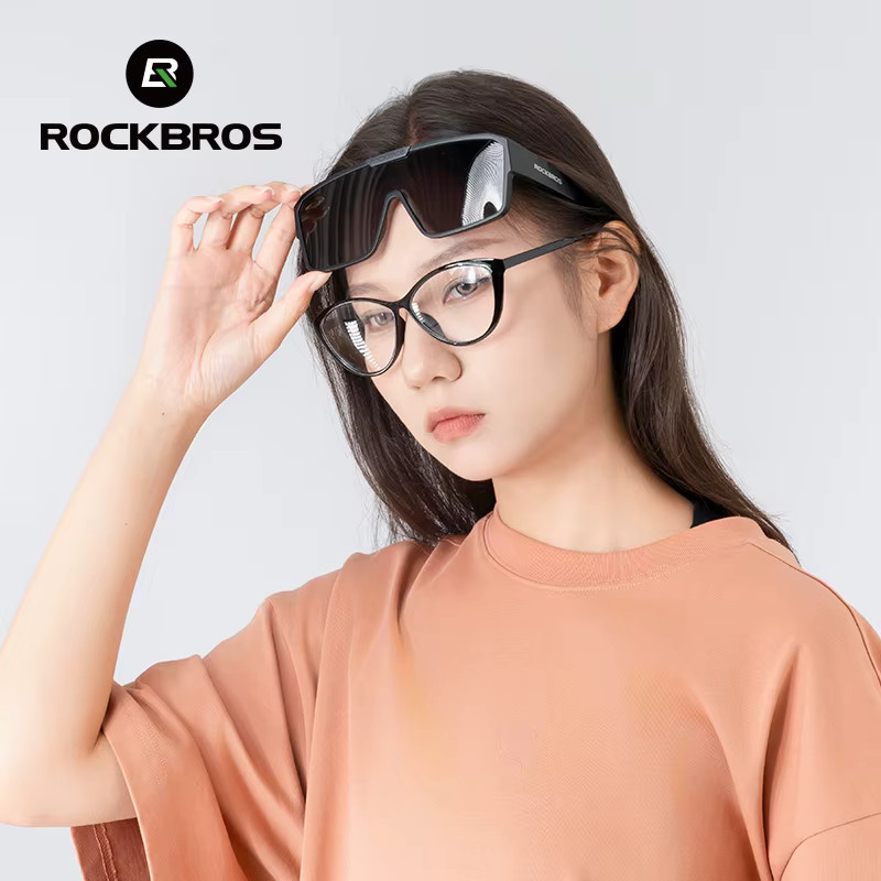 ROCKBROS Sportsonnenbrille, Vollrand, Kunststoff, black, polarisiert - Bild 5