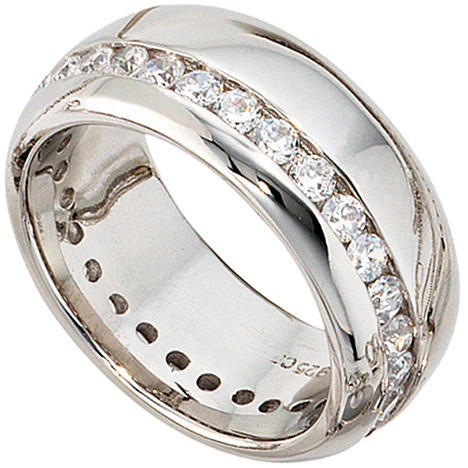 Colfem Ring 925 Silber, Zirkonia, Damen, Ringgröße 54 - Bild 1
