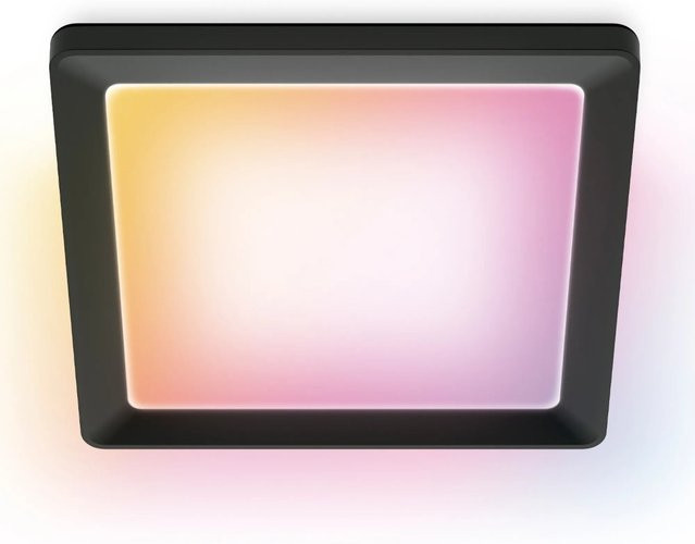 WiZ Smart LED Deckenpanel quadratisch Schwarz B/T/H: 29,5 x 29,5 x 3,7 cm - Bild 1