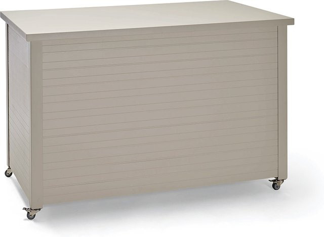 Stern Kissenbox Gilbert aus Aluminium in Greige mit Schloss, B/T/H: 140 x 76 x 91 cm - Bild 1