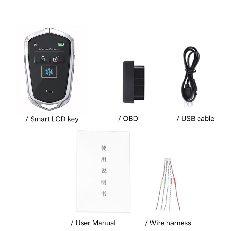 YIQIXIN Smart LCD Autoschlüssel mit GPS und OBD Locator für Cadillac, Benz, BMW, Audi, Ford, Mazda, Toyota, Honda, KIA, Nissan und Land Rover Fernbedienung - Bild 5