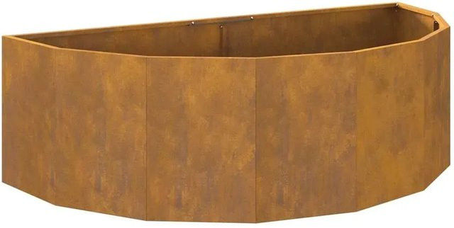 vidaXL Pflanzkübel aus Stahl in Rostoptik, Farbe: Braun, B/T/H: 120 x 60 x 35 cm - Bild 1