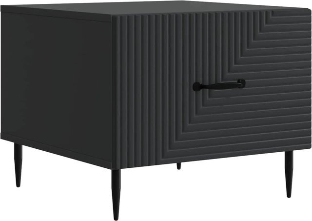 vidaXL Couchtisch mit Schubladen in Schwarz, modern und rechteckig, B/T/H: 49 x 50 x 40 cm - Bild 1