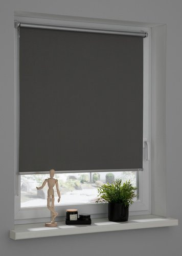 Schöner Wohnen Kollektion Rollo Martha in Anthrazit Grau, Breite: 120 cm, Höhe: 150 cm - Bild 1