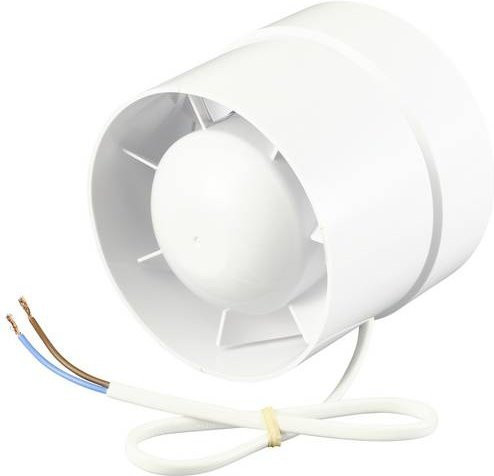Sygonix SY-5233248 Rohr-Einschublüfter in Weiß, 230 V/AC, 130 m³/h, Durchmesser: 100 mm - Bild 1