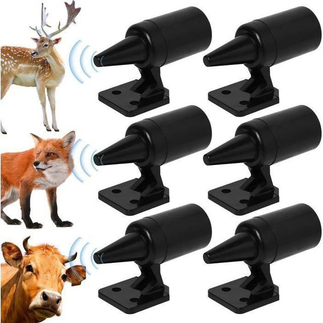 STEL ORA Ultraschall-Wildabwehrgerät für das Auto, effektiver Wildschwein-Repellent, Schwarz, 6er-Set - Bild 1