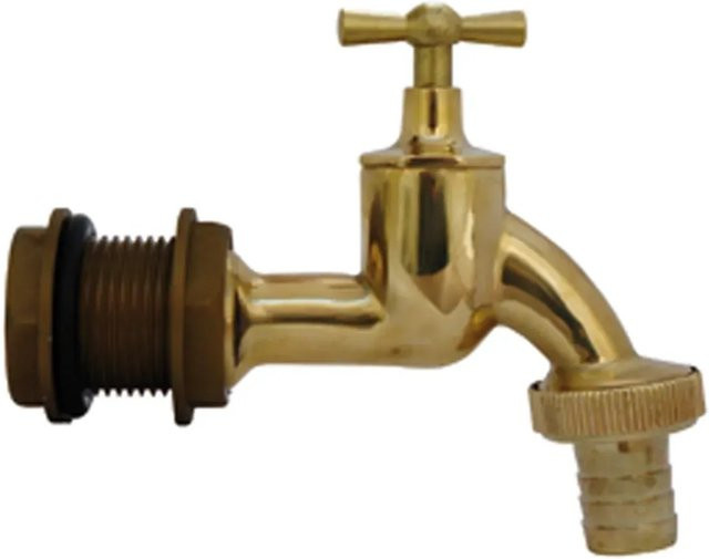 Garantia Messing-Auslaufhahn 20 mm (3/4 Zoll) in Gold mit Tankverschraubung - Bild 1