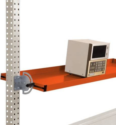 Manuflex AS1717.2001 Neigbare Ablagekonsole für PACKPOOL Packtische in Orange, Nutztiefe: 34,5 cm, für Tischbreite: 150 cm - Bild 1