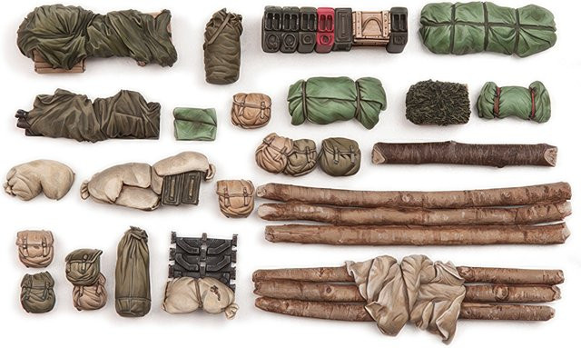 GK Stowage-Set, 1/16, Zubehör, Resin-Modellfigur Soldat, Militär, unmontierter und unbemalter Bausatz - Bild 1
