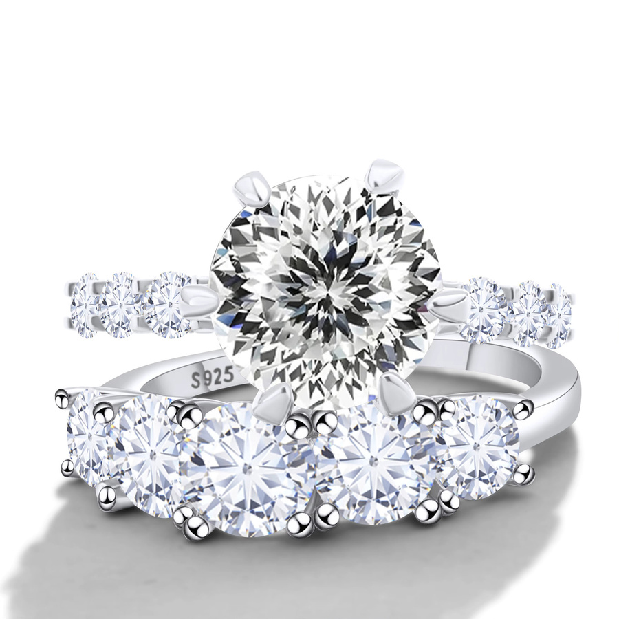BIJOX STORY Ringset, Moissanit, 925 Silber, Damen - Bild 1