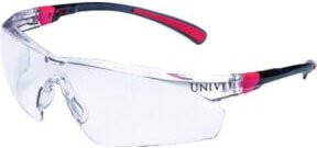 Schutzbrille Univet 506 UP mit klaren PC-Scheiben und weiß-grünen Bügeln nach EN 166 und EN 170 - Bild 1