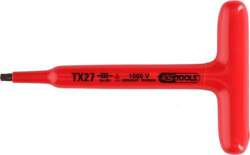 KS Tools T-Griff-Torx-Stiftschlüssel mit Schutzisolierung, T25, Rot, Länge: 160 mm - Bild 1