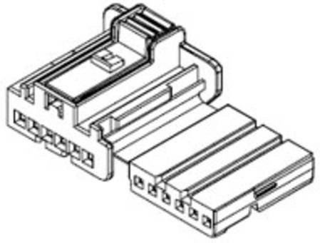 Molex Buchsengehäuse-Kabel Schwarz, 6 Polzahl, Rastermaß: 2.85 mm, 981930001 - Bild 1
