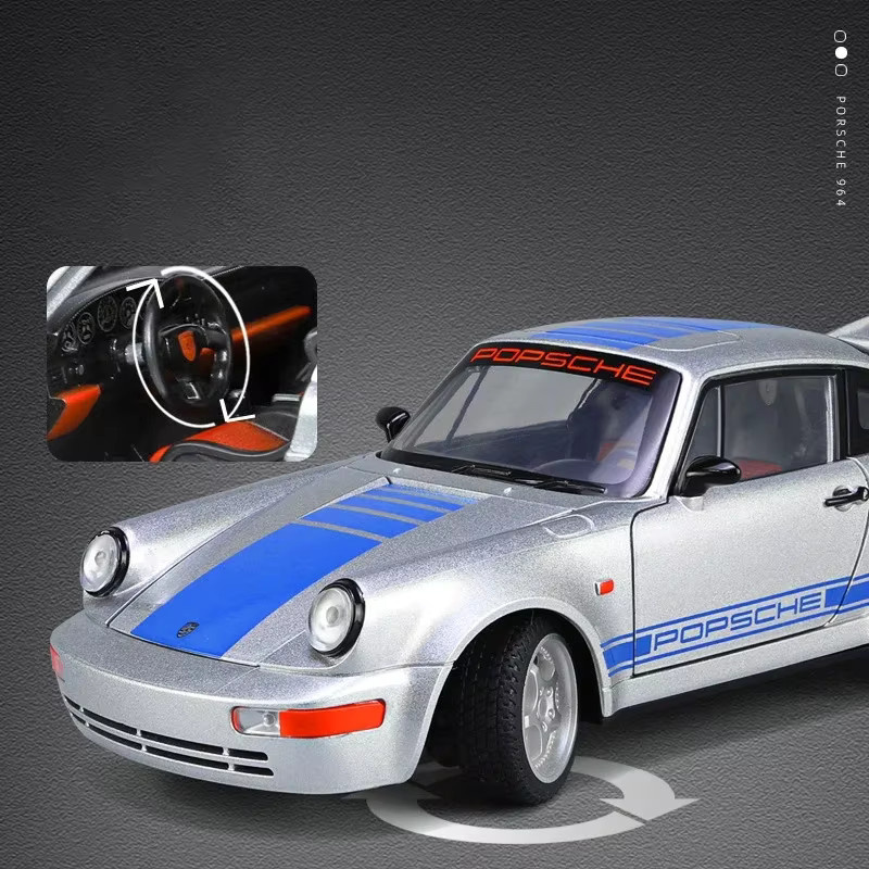 WELLY Porsche 964 Carrera RS 911, Modellauto, 1:24, Metall, mit Licht und Sound, ab 6 Jahren - Bild 3