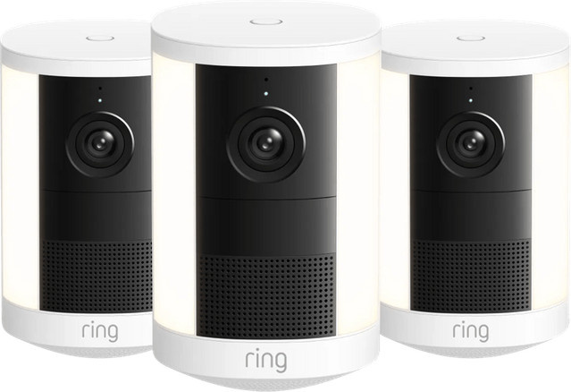 Ring Spotlight Kamera 2. Generation Akku Weiß 3er-Pack mit Wi-Fi - Bild 1