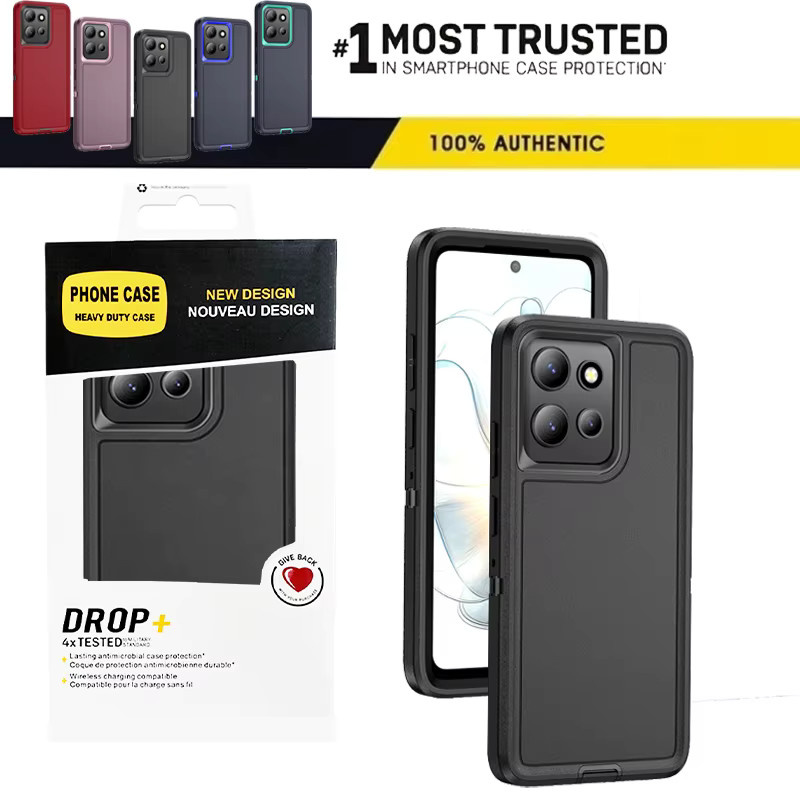 3in1 Defend Heavy Armor OTT-BOX Handyhülle für Motorola Moto G Power Play Stylus in Schwarz oder Rot - Bild 2