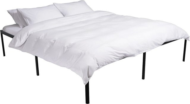 CLP Metallbett Hamlin mit Lattenrost in Schwarz mit Stauraum und mattem Metallrahmen - Bild 1