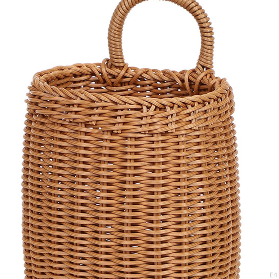 Dekorativer Wandkorb von Moonice in Braun als Obst- und Gemüsehalter im Bauernhaus-Stil, B/T/H: 18 x 13 x 12 cm - Bild 4