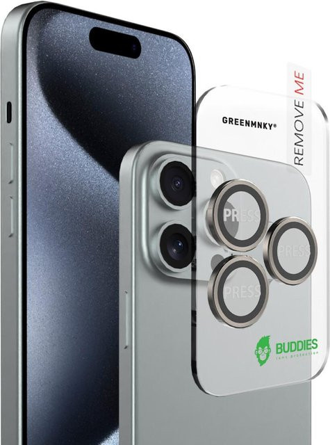 BUDDIES Schutzhülle für iPhone 16 Pro und iPhone 16 Pro Max in Transparent/Titanium - Bild 1