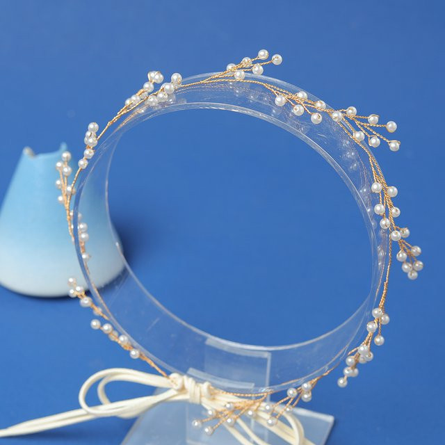 Stirnband, Roségold Farbe, Perlen, Damen - Bild 1